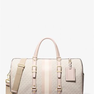 Bedford Travel Extra-Large Signature Logo Stripe Weekender Bag